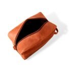 Tan Leather Toiletry Bag | Genuine Cow Leather Travel accesories
