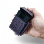 Deep Purple Crocodile Embossed Leather Cigarette case | Tobacco Cover with Lighter Pouch (Copy)
