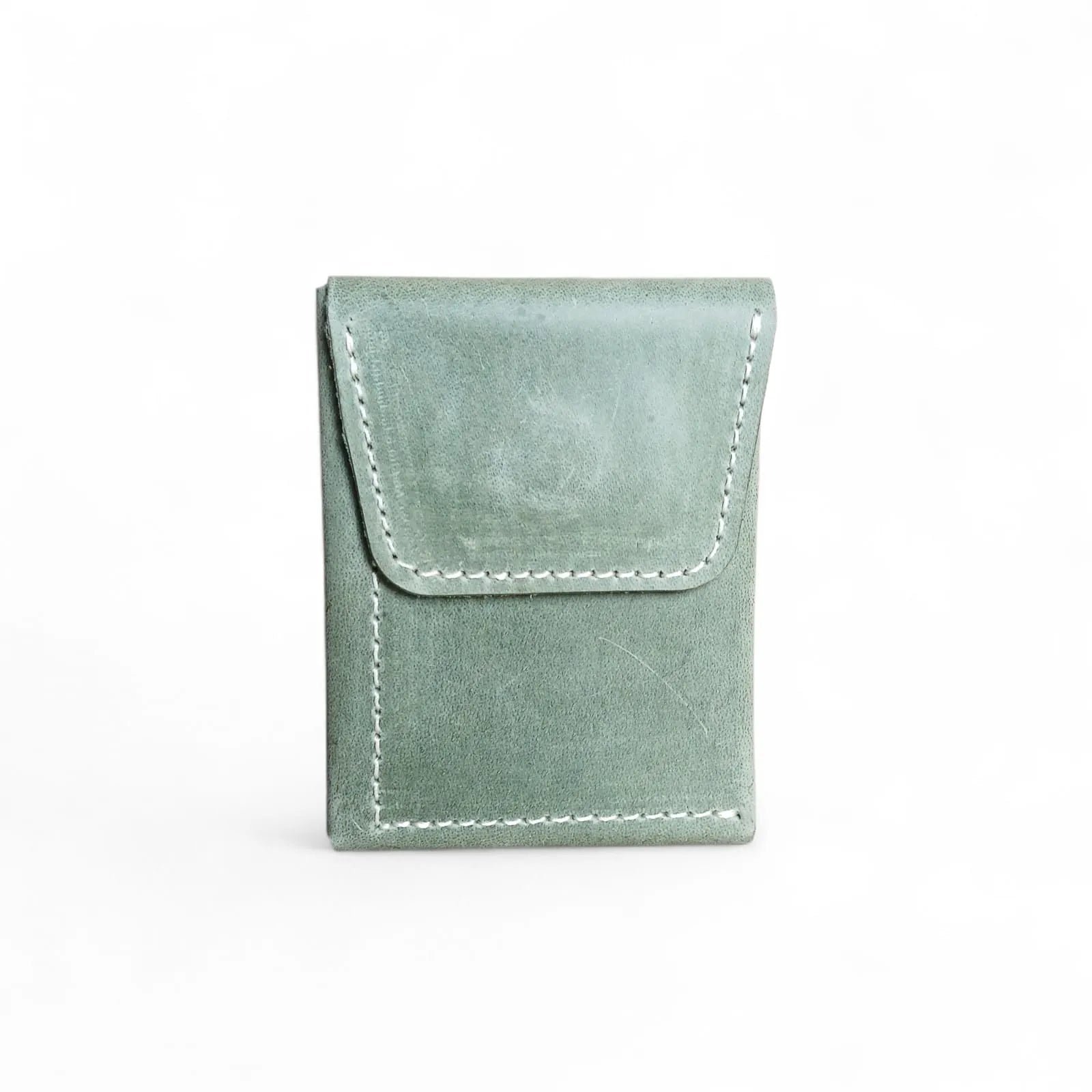 Olive Green Leather Card Holder| Slim Card Holder with Magnetic Closure Olive Green Leather Card Holder| Slim Card Holder with Magnetic Closure