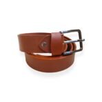 Formal Belt for Men Tan Casual Top Grain Buffalo Leather 40mm