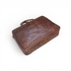 15-Inch Vintage Dark Brown Leather Laptop Bag | 14"-16" Compatible