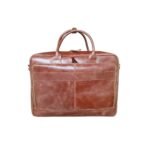 15-Inch Dark Brown premium Leather Laptop Bag | 14"-16" Compatible