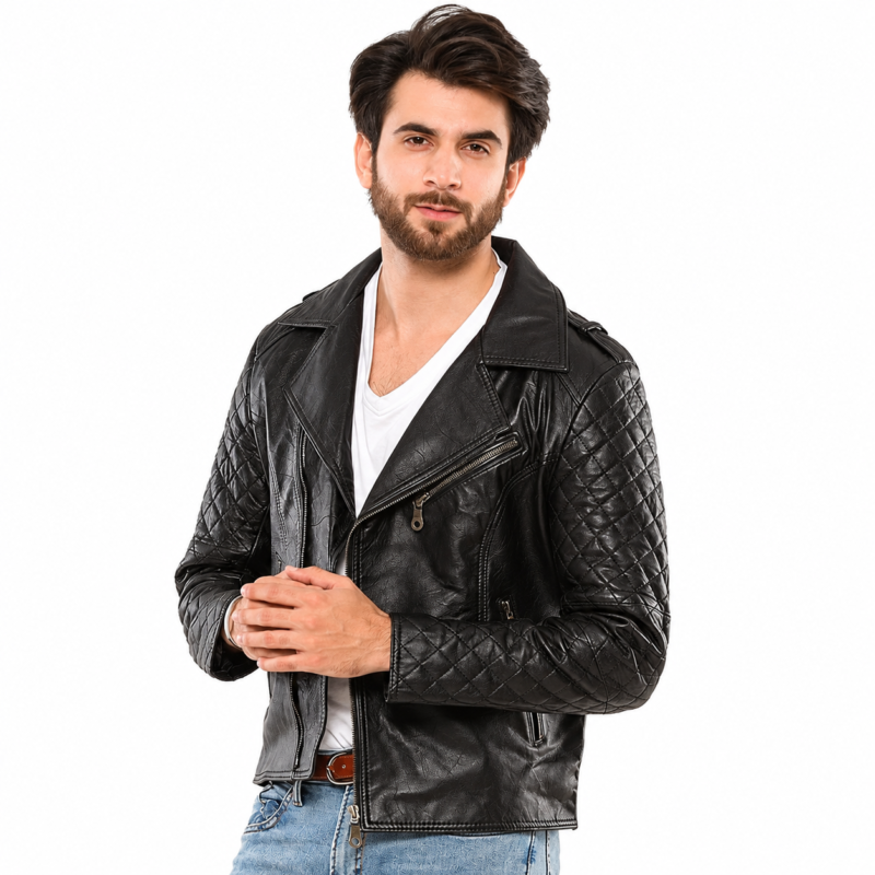 Biker Men’s Leather Jacket |Premium Motorcycle Style in Genuine Leather