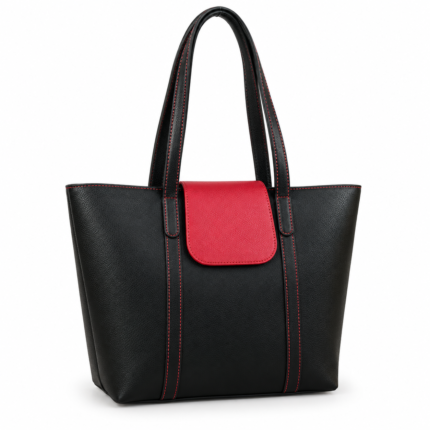 Black Leather Handbag for Women | Full-Grain Cowhide Tote Bag|Valentine’s Gift