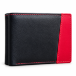 Black & Red Leather Wallet for Men