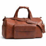 Camel Brown Premium Pull-Up Leather Duffle Bag Weekender Bag | Full-Grain Cowhide