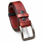 Casual Belt for Men Brown Casual Top Grain Buffalo Leather 40mm