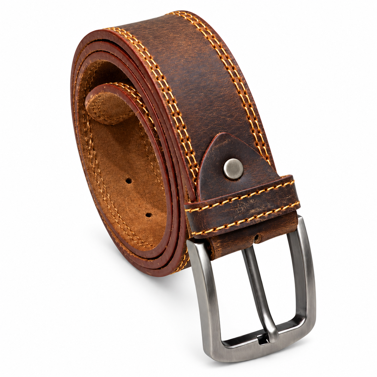 Casual Belts for Men Dark Brown Top Grain Buffalo Leather (40mm) Casual Belts for Men Dark Brown Top Grain Buffalo Leather (40mm)