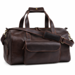 Choco Leather Duffel Bag | Premium Pull-Up Weekender & Travel Bag