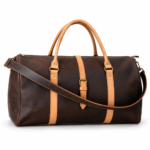 Choco & Tan Leather Duffel Bag Premium Travel Overnight Holdall
