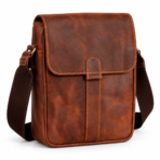 Crossover Reddish Brown Cow Leather Crossbody Bag | Crazy Horse Finish
