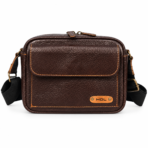 Dark Brown Leather Crossbody Bag for Men & Women