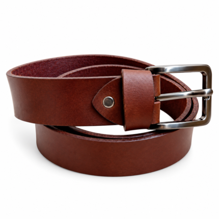 Formal Belt for Men Reddish Brown Top Grain Buffalo Leather 40mm