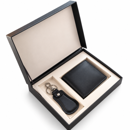 Gift Set for Him - Leather Wallet and Keyring