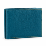 Ink Blue Slim Fold Leather Wallet