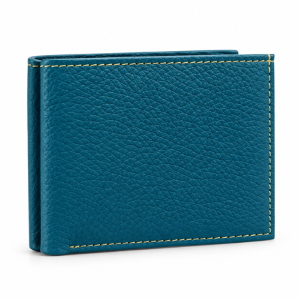 Ink Blue Slim Fold Leather Wallet