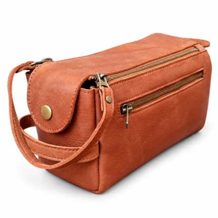 Leather Toiletry Bag - Cosmetic Pouch