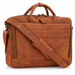 Light Brown Leather Laptop Bag  | 14"-16" Mustard Cowhide