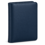 Navy Leather Passport Wallet | Slim Travel Cover with Card & Cash Slots