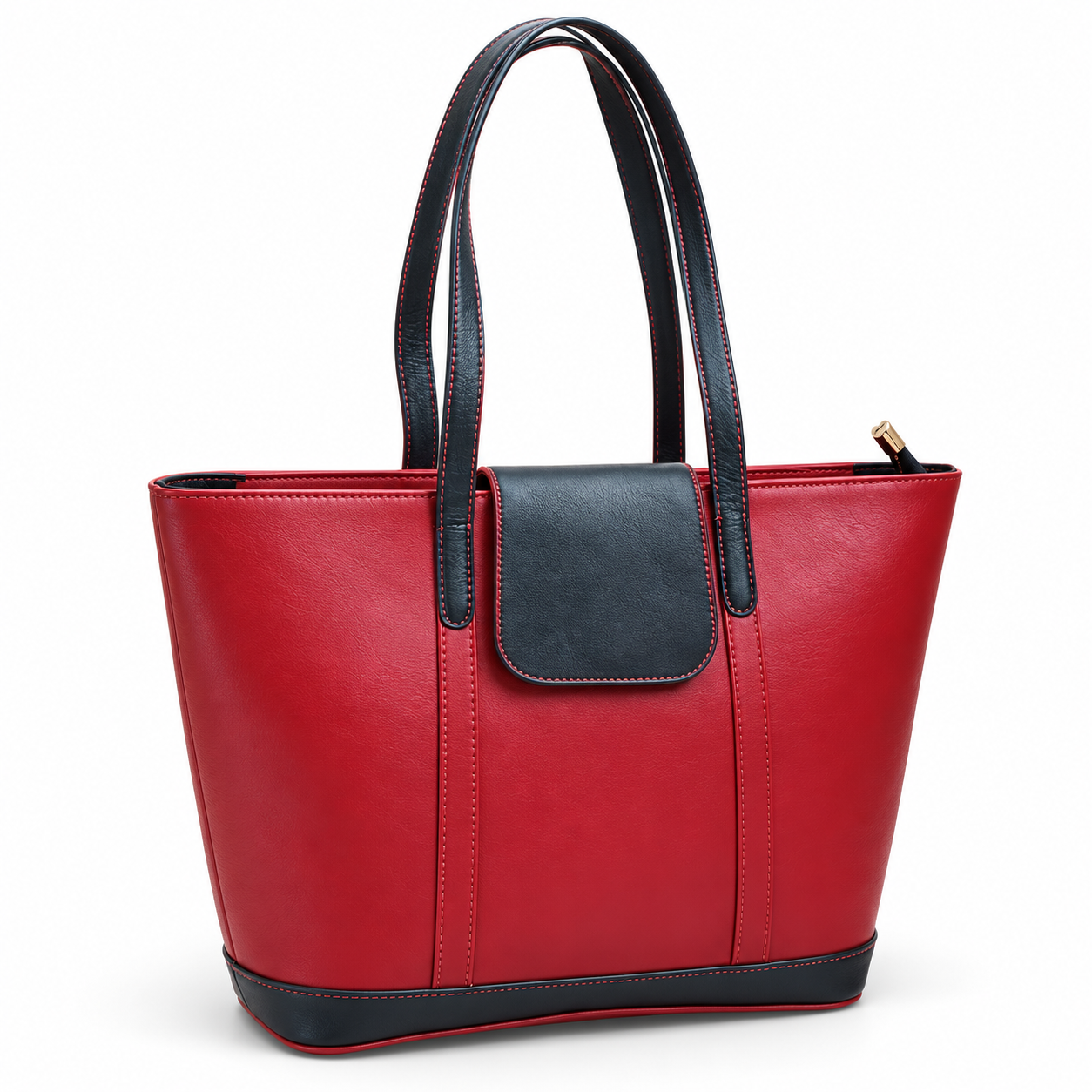 Red and Black Leather Handbag for Women | Full-Grain Cowhide Tote Bag|Valentine’s Gift Red and Black Leather Handbag for Women | Full-Grain Cowhide Tote Bag|Valentine’s Gift