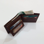 Brown Leather Wallet for Men Premium Cow Leather Executive Bifold