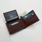 Brown Leather Wallet for Men Premium Cow Leather Executive Bifold
