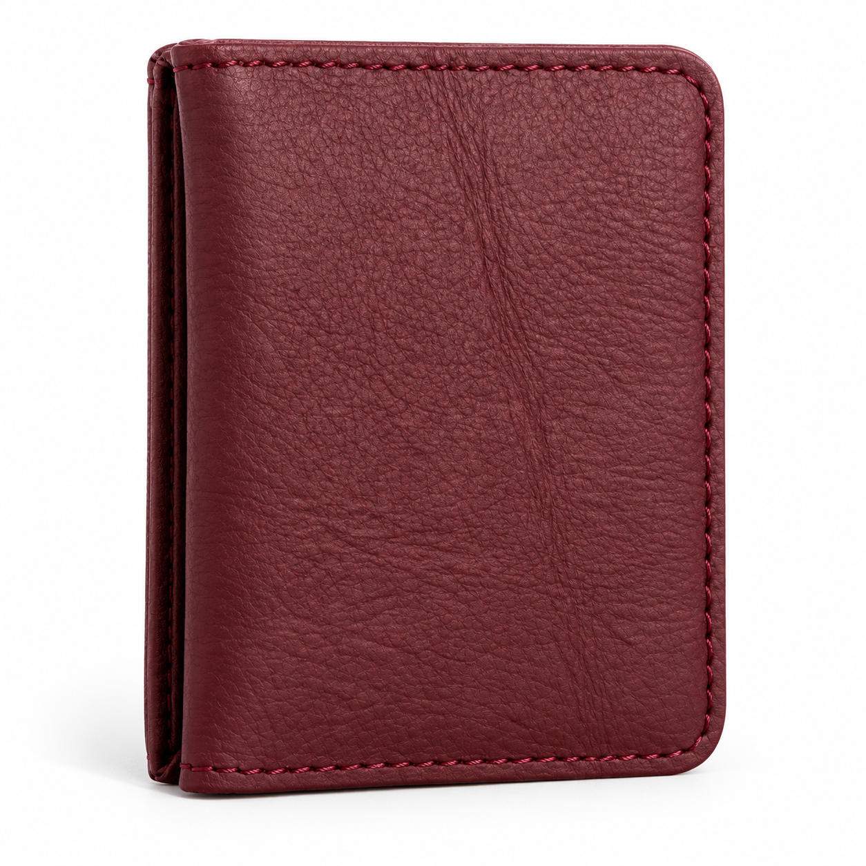 Rust Leather Bifold Card Holder - Mini Wallet Rust Leather Bifold Card Holder - Mini Wallet
