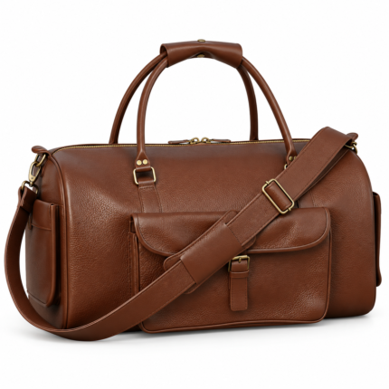 Softy Dark Brown Leather Duffel Bag Travel & Weekender Bag