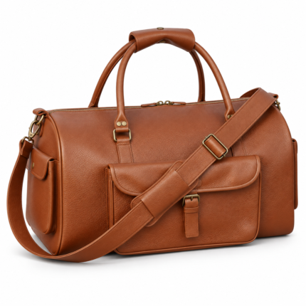 Softy Tan Leather Duffel Bag Travel & Weekender Bag