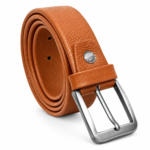 Tan Leather Formal Belt - 35mm Wide - 3 Fold Belt