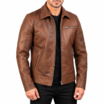 Vintage Brown Leather Jacket - Sheep Leather